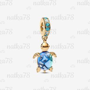 Pandora Sea Turtle Murano Glass Dangle Charm|Pendant